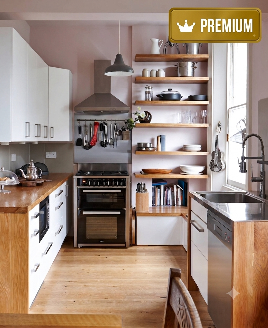 Vacant kitchen Cleaning with chimney