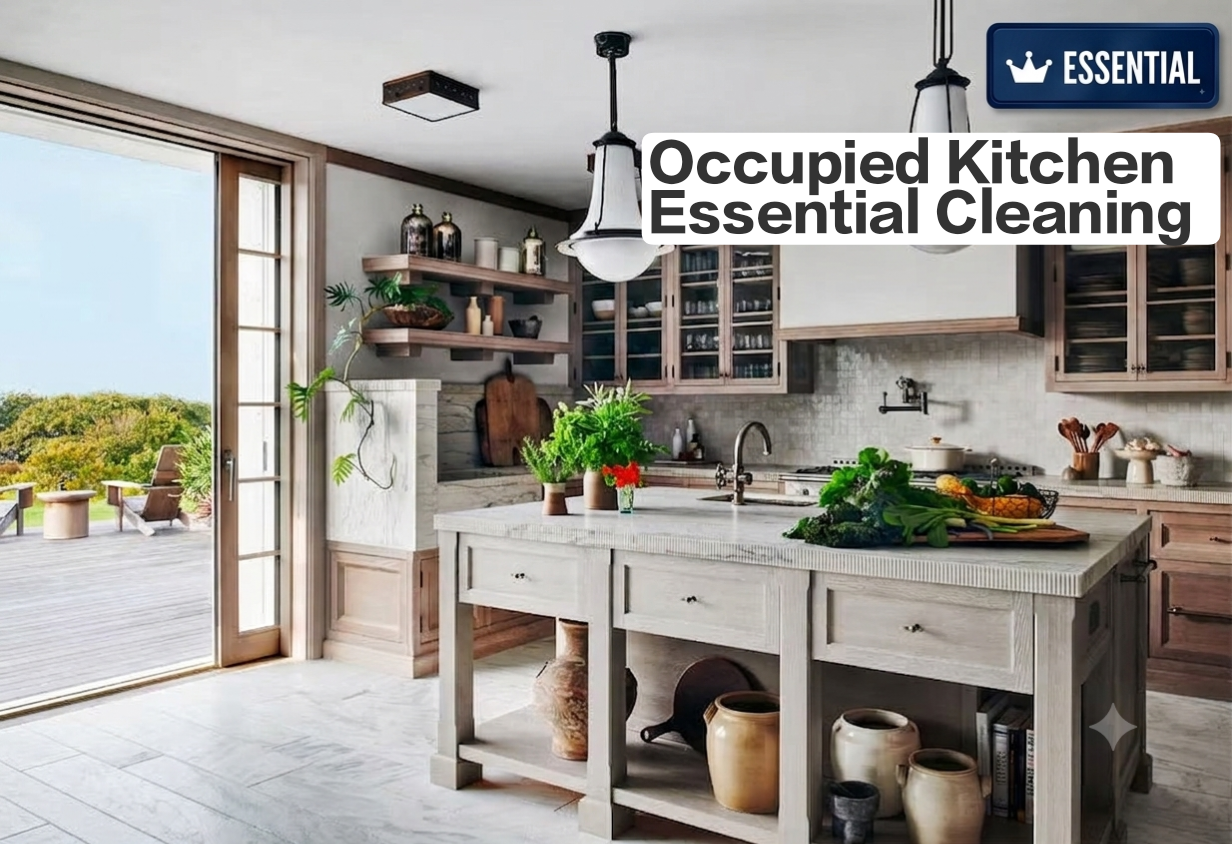 Vacant kitchen Cleaning without chimney